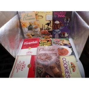 Vintage Cookbook Lot Campbell Land O Lakes Bundt Pans Chocolate Cookies Booklets